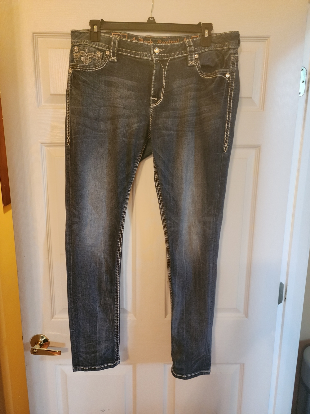 Rock Revival Women’s Dark Wash Easy Skinny Jeans - Blue - Picture 2 of 3